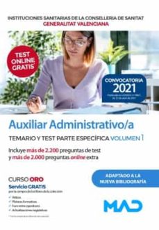 Libro, Audiolibro Auxiliar Administrativo/A Instituciones Sanitarias De La Conselleria De Sanidad De La Comunidad Valenciana: Temario Y Testparte Especifica (Vol. 1) Auxiliar Administrativo/A Instituciones Sanitarias De La Conselleria De Sanidad De La Comunidad Valenciana: Temario Y Testparte Especifica (Vol. 1)