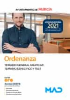 Libro, Audiolibro Ordenanza Del Ayuntamiento De Murcia. Temario General Grupo Ap, Temario Específico Y Test Ordenanza Del Ayuntamiento De Murcia. Temario General Grupo Ap, Temario Específico Y Test