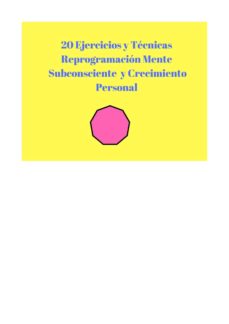 Libro, Audiolibro 20 Ejercicios Y Técnicas De Reprogramación Mente Subconsciente Y Crecimiento Personal 20 Ejercicios Y Técnicas De Reprogramación Mente Subconsciente Y Crecimiento Personal