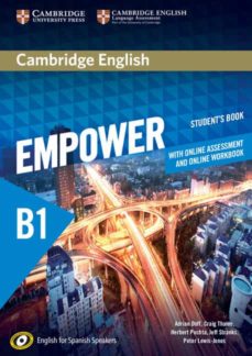 Libro, Audiolibro Cambridge English Empower For Spanish Speakers B1 Student S Book With Online Assessment And Practice And Online Workbook (Edición En Inglés) Cambridge English Empower For Spanish Speakers B1 Student S Book With Online Assessment And Practice And Online Workbook (Edición En Inglés)