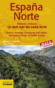 Mapa De Carreteras España Norte (Desplegable), Escala 1:340.000