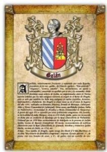 Apellido Galán / Origen, Historia Y Heráldica De Los Linajes Y Apellidos Españoles E Hispanoamericanos