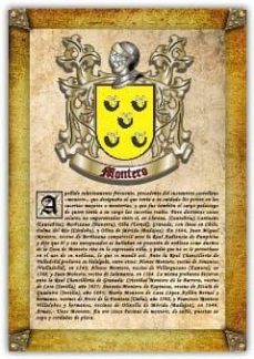 Apellido Montero / Origen, Historia Y Heráldica De Los Linajes Y Apellidos Españoles E Hispanoamericanos